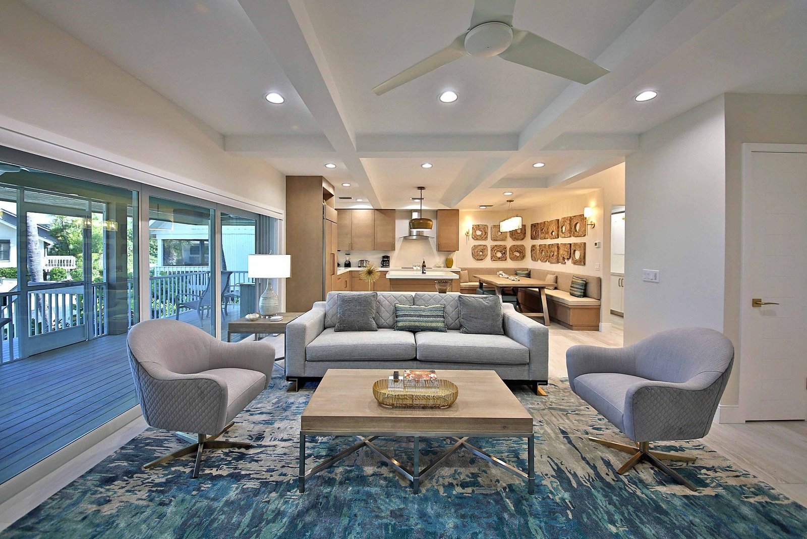 Beach House 7 South Seas Rental interior design: living room