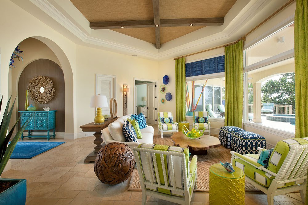 Paradise on Captiva interior design: living room