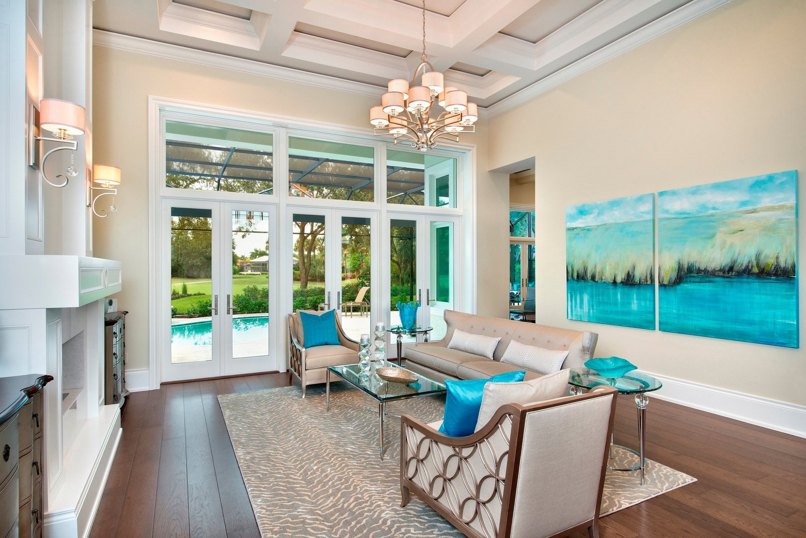 Pelican Bay interior design: living room