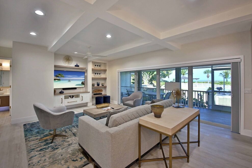 Beach House 7 South Seas Rental interior design: living room