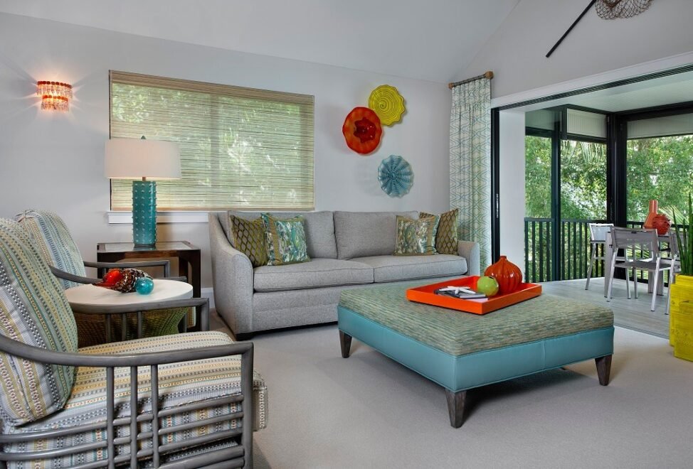Coastal Captiva interior design: living room