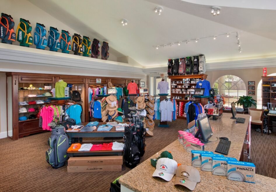 Hunter's Ridge Clubhouse interior design: pro shop