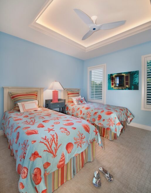 Moorings interior design: bedroom