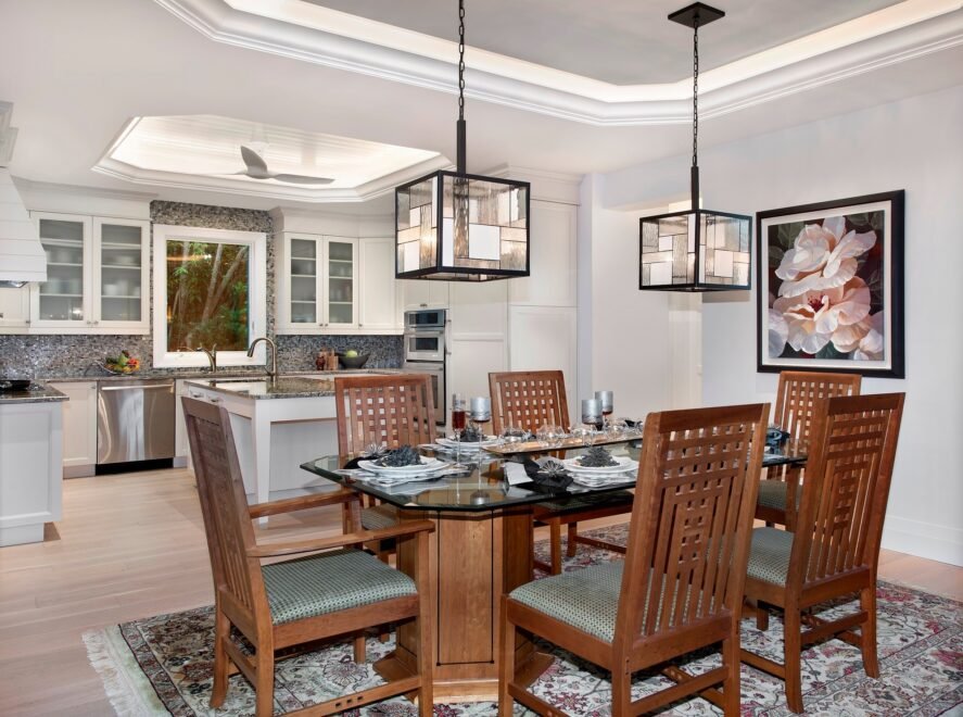 Moorings interior design: dining room