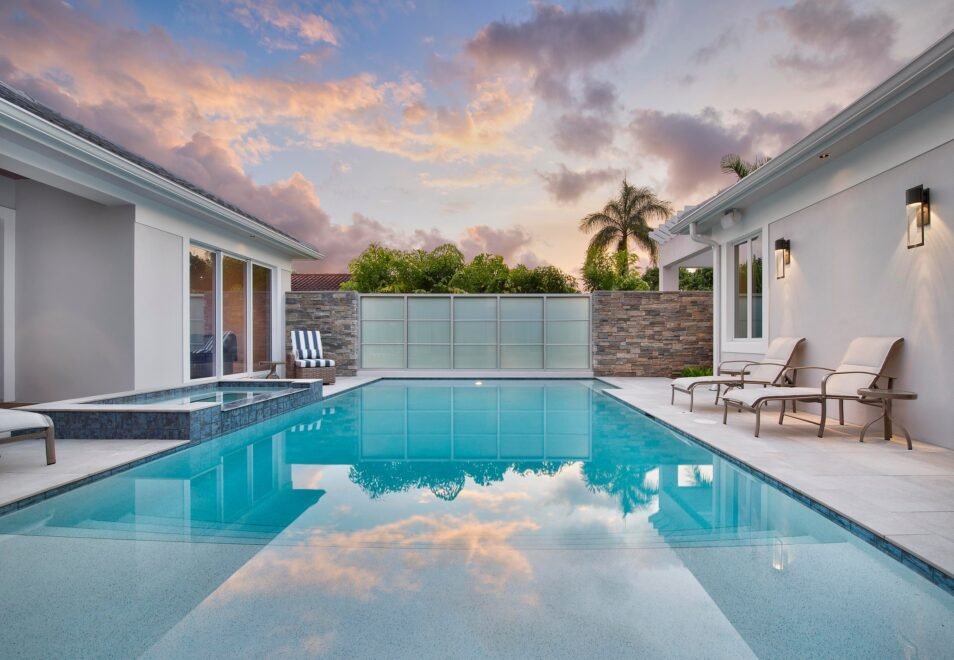 Moorings interior design: pool