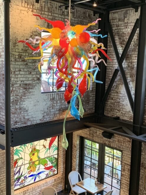 Mudbugs Cajun Restaurant interior design: art lighting detail