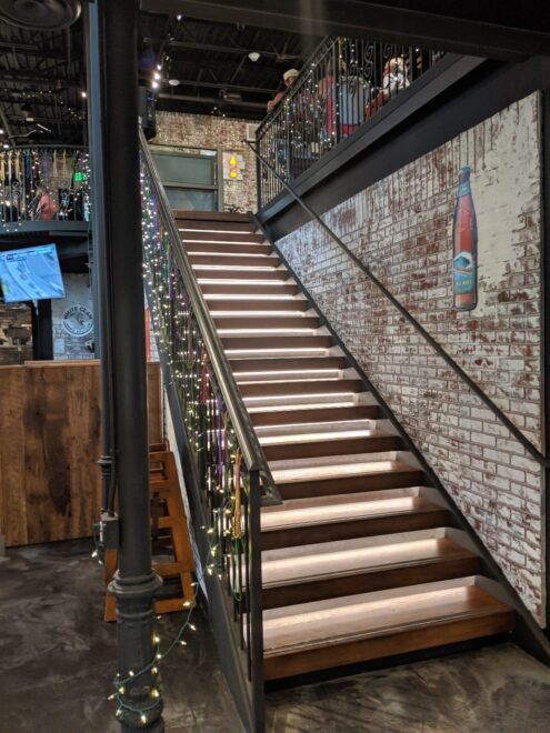 Mudbugs Cajun Restaurant interior design: staircase