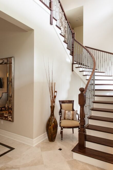 Port Royal Naples interior design: staircase