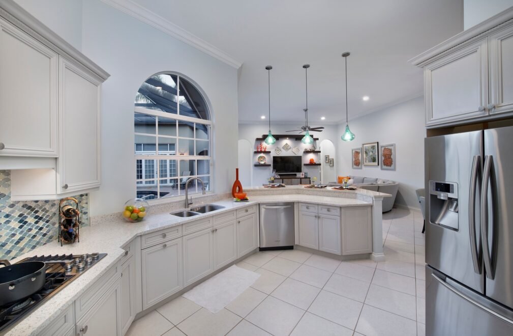 West Bay Courtyard Home interior design: kitchen