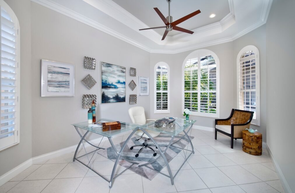 West Bay Courtyard Home interior design: office